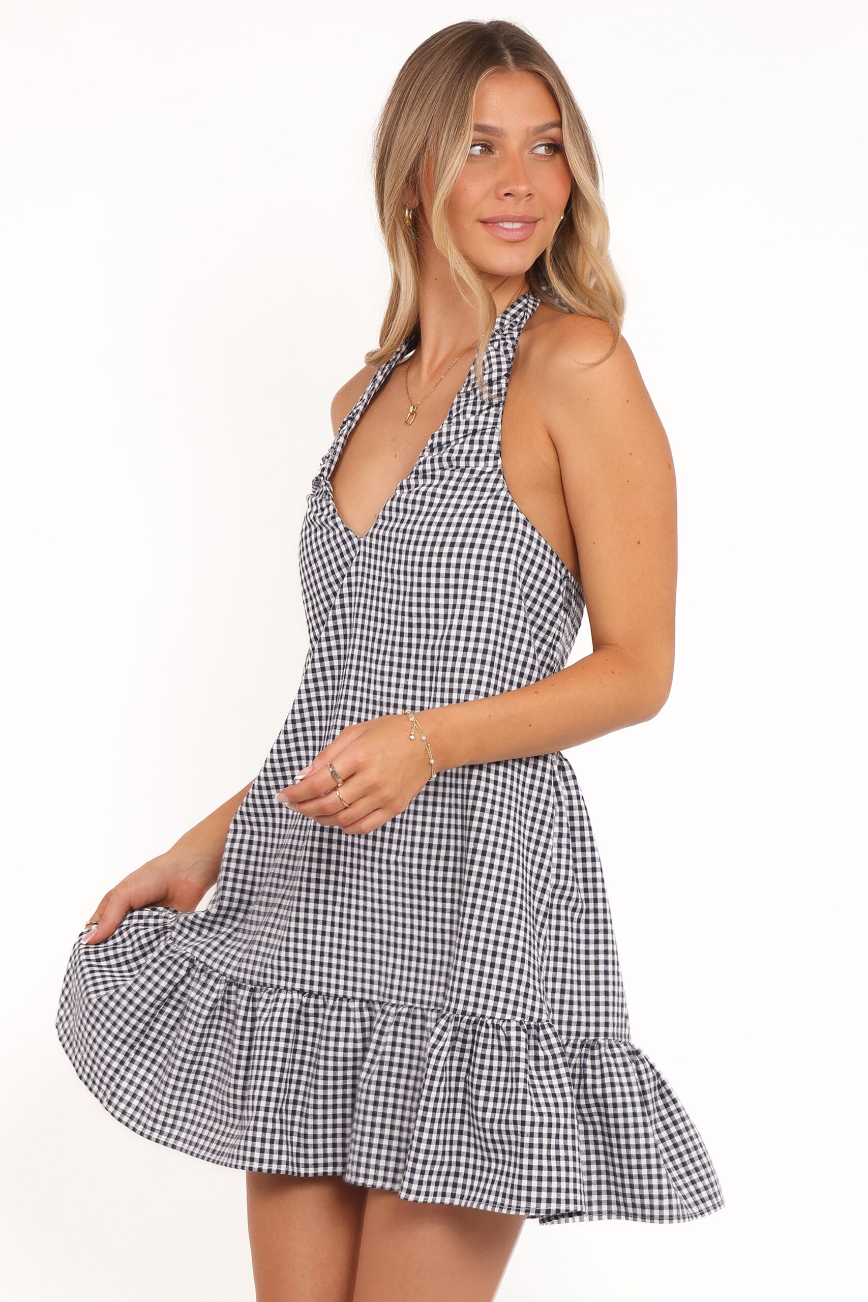 samson mini dress navy gingham samson mini dress navy gingham