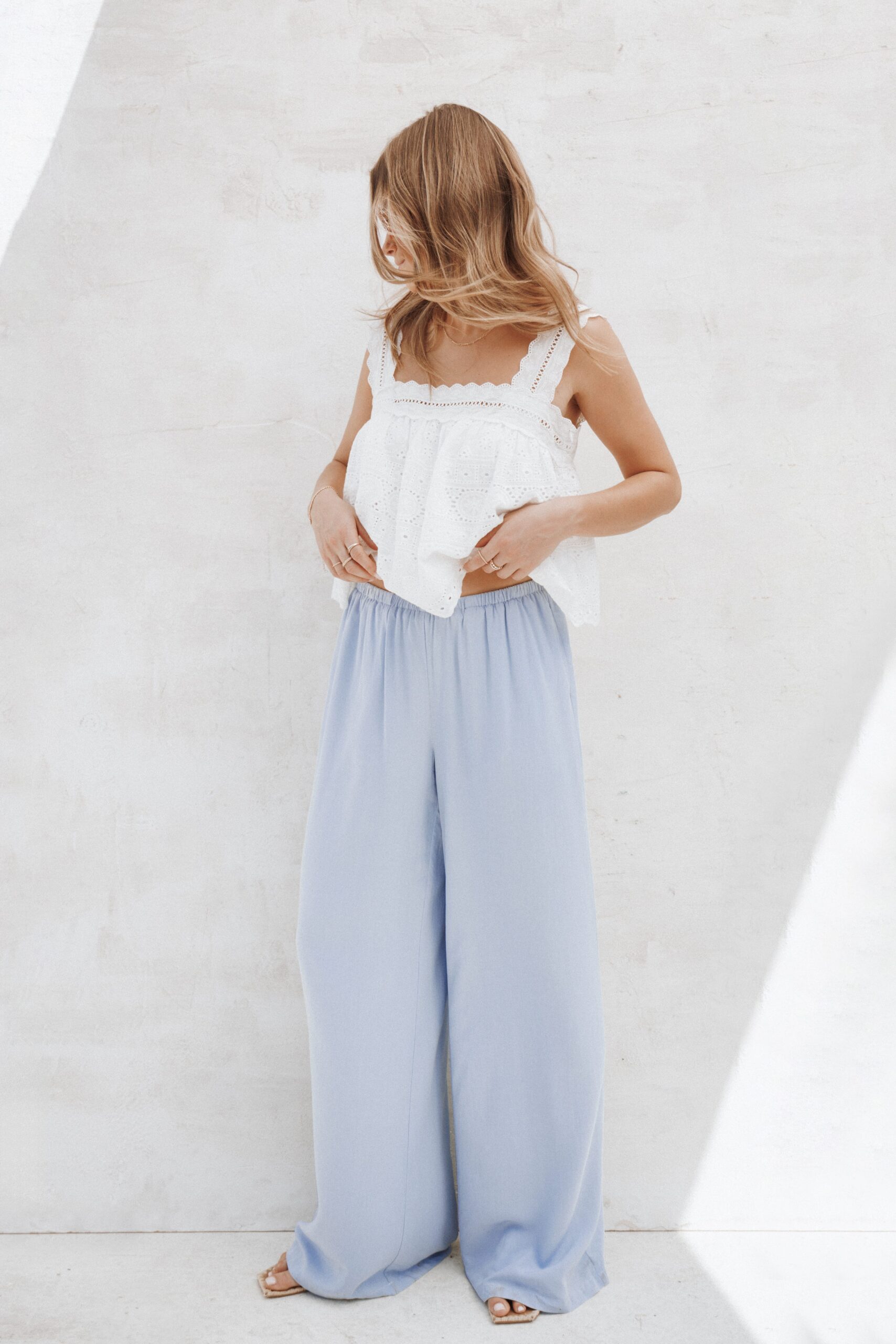 aideen eyelet top white aideen eyelet top white